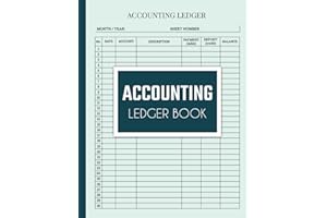 Accounting Ledger Book: Simple Accounting Ledger for Bookkeeping | Income and Expense Log Book For Small Business, Personal Finance