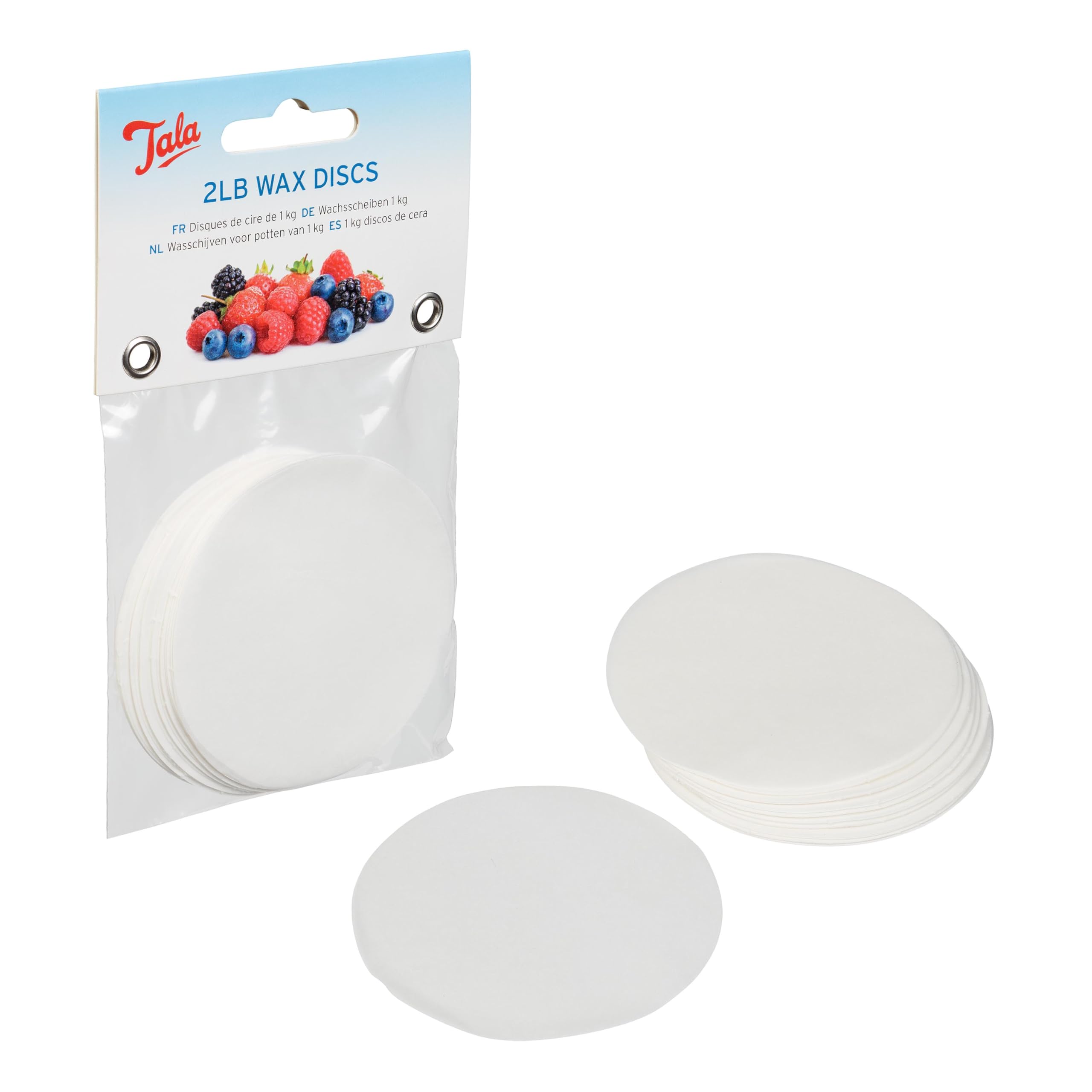 Tala 2lb Wax Discs, Pack of 200 Beige Wax Sealing Discs (7cm) for Preserving Jars, Ideal for Homemade Jam, Chutneys & Pickles, Food-Safe Preserving Essentials