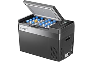 BougeRV 12 Volt Refrigerator 12V Car Fridge 30 Quart(28L) Freezer Compressor Cooler, 12/24V DC for Truck Van RV SUV Travel Ro