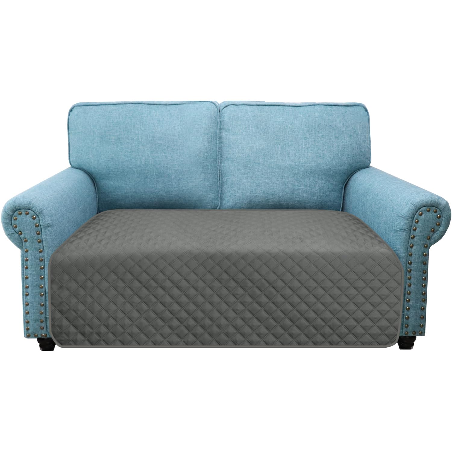 Granbest Water-repellent Sofa Cover 2 Seater Non-Slip Sofa Protector for Kids, Pets, Dogs, Cats, Couch Cushion Cover Four Seasons Universal (2 Seater, Grey)
