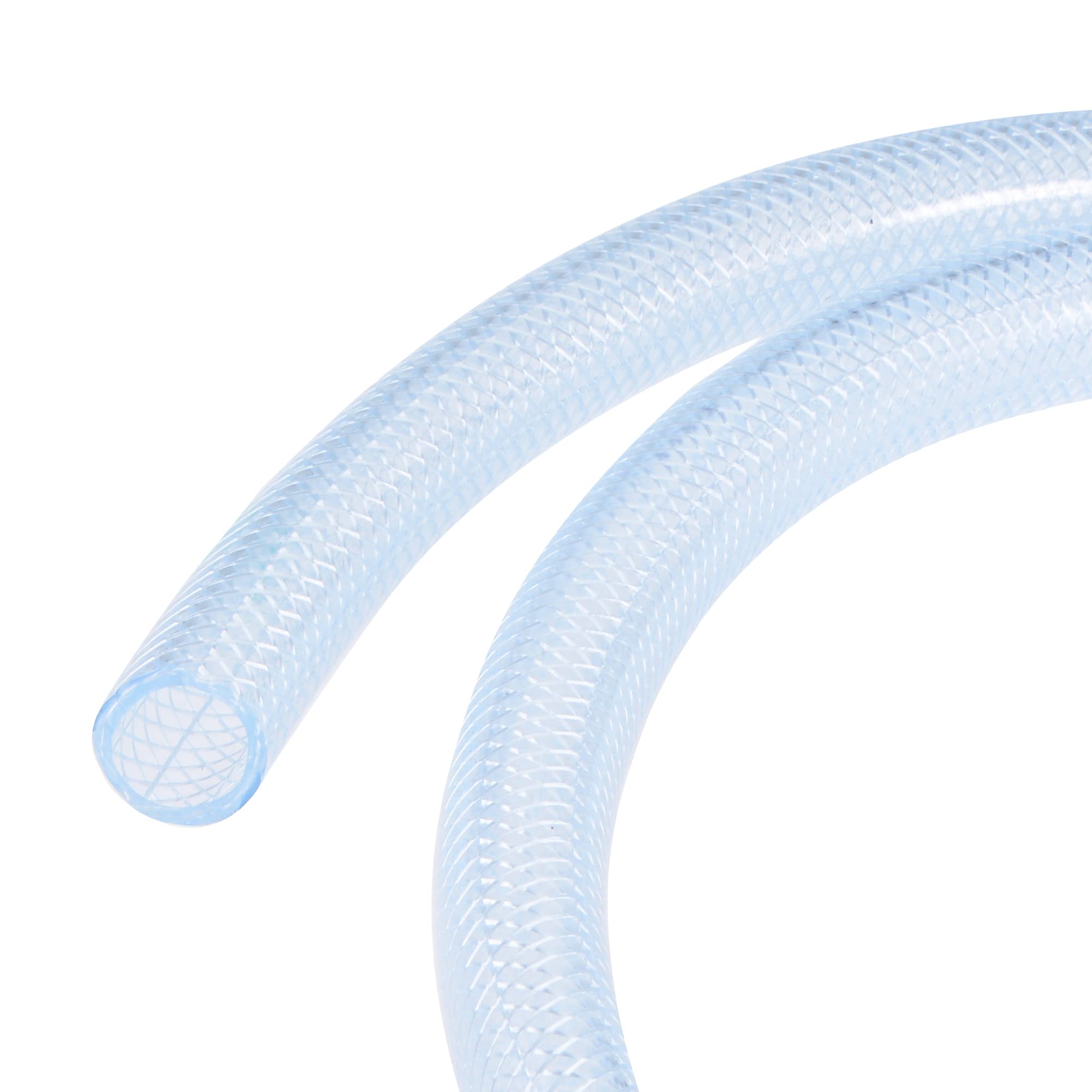sourcing map Braided Reinforced PVC Tubing 19mm ID 1.5m Transparent High Pressure for Water Hose