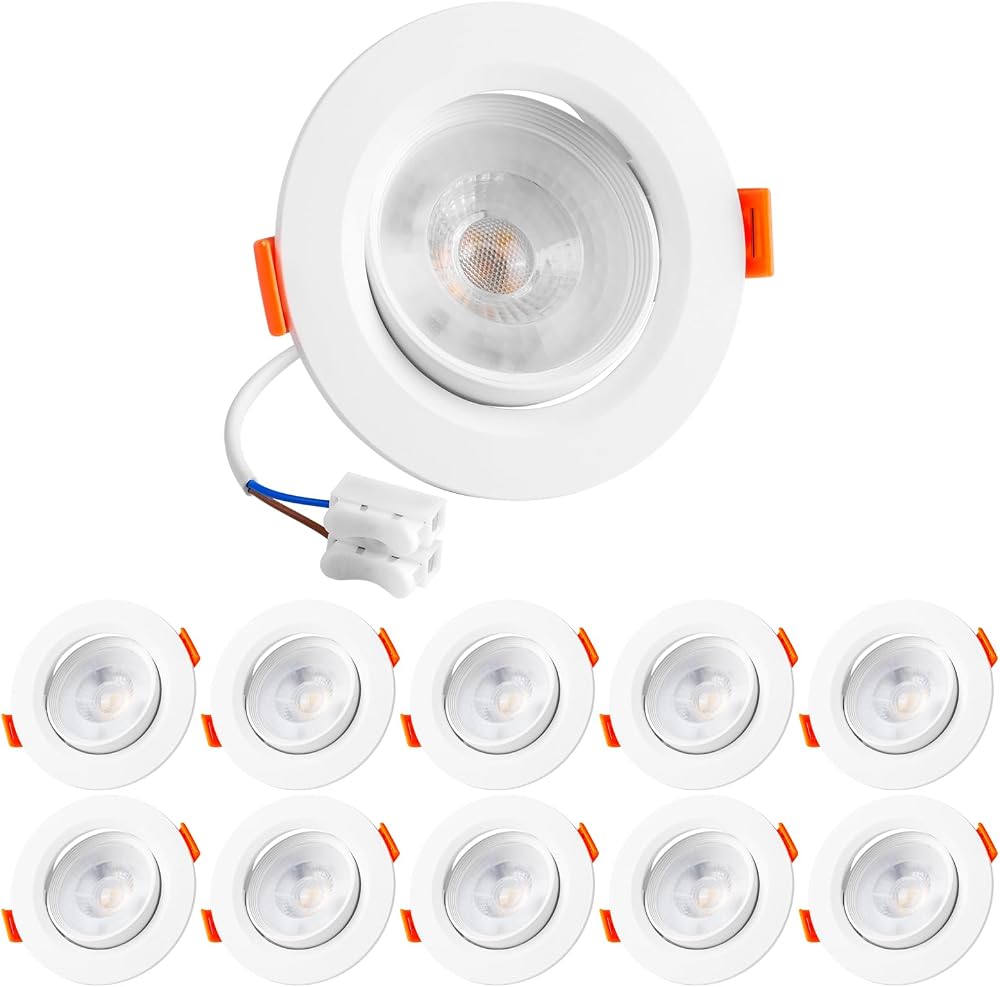 Vlio Ultra Slim LED Downlights 5W 460lm 6000K IP44 10 Pack Ø75-85mm