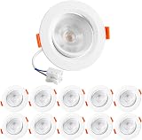 Vlio Ultra Slim LED Downlights 5W 460lm 6000K IP44 10 Pack Ø75-85mm