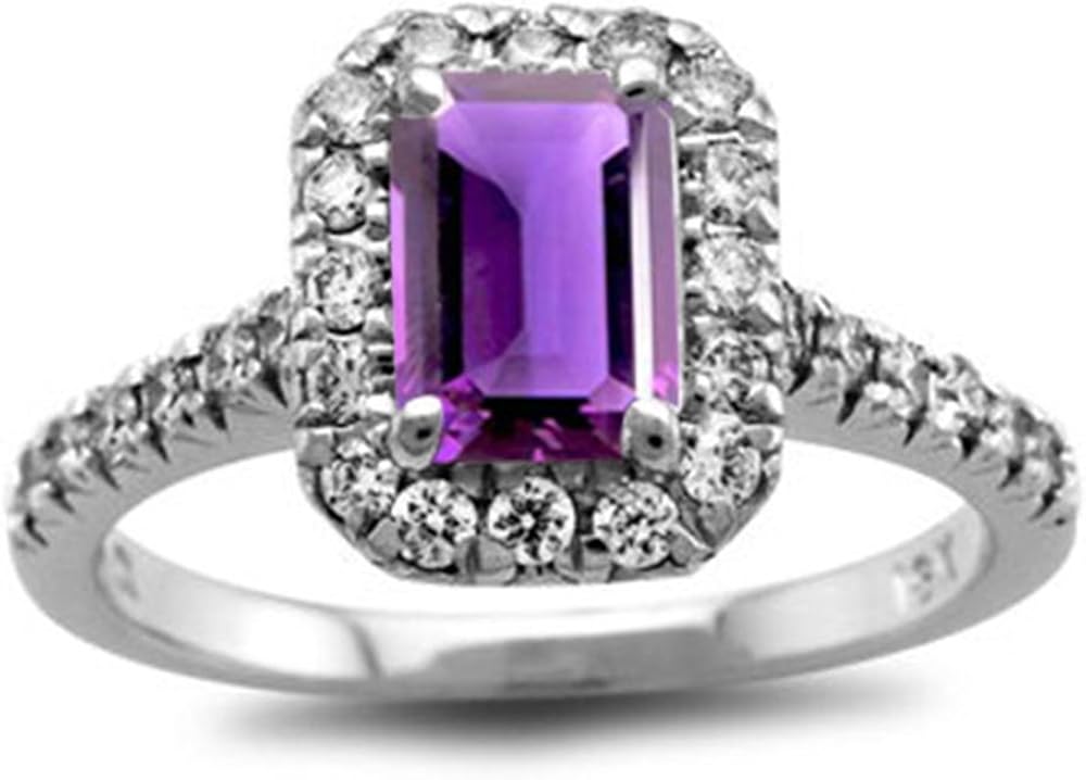 Las mujeres de moda Vorra solitario con acentos de anillo de compromiso