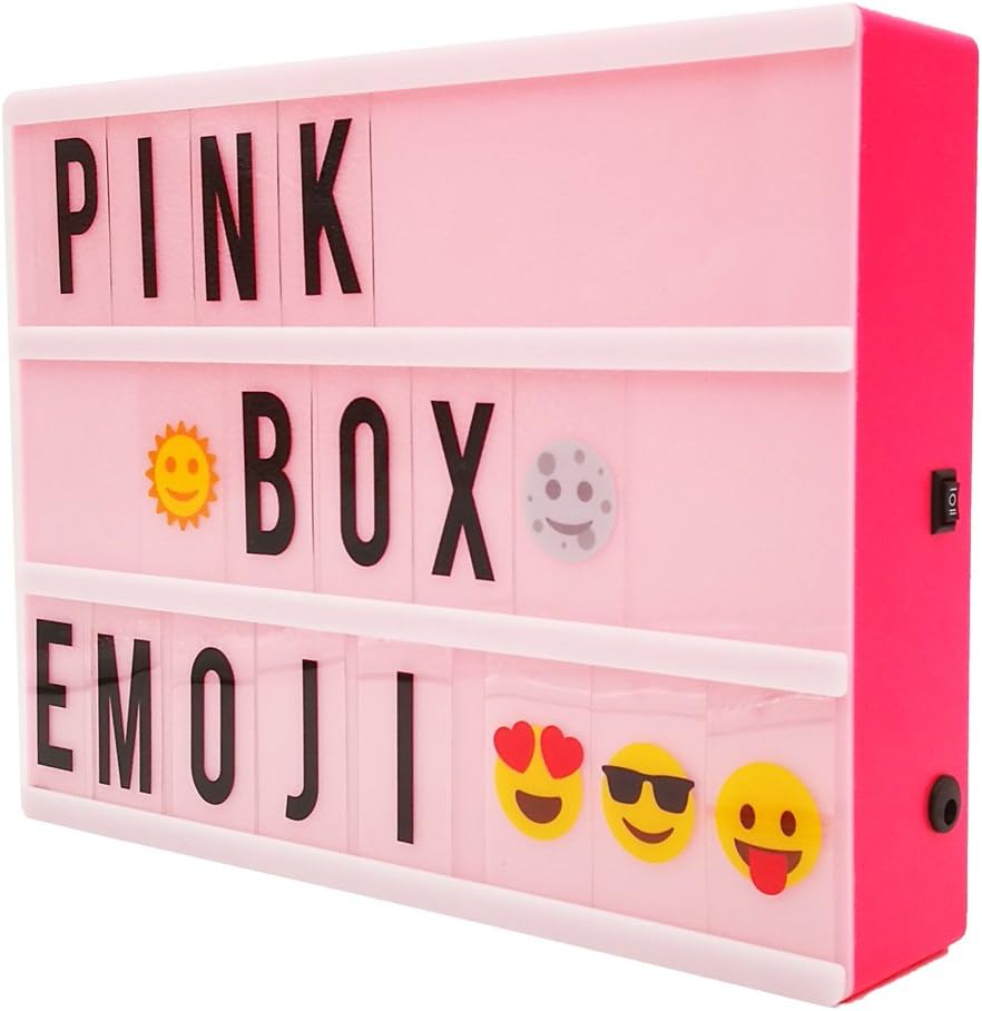 Sanyan Girl Gift Pink A4 cinematic light box Light up your life with 293 letters, Emoji, Symbols