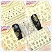 CHARMING MAY Merry Christmas Metallic 3D Tattoos Self-adhesive Manicure Decals Nail Art Sticker 12Packs