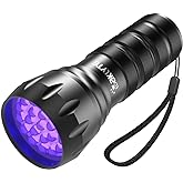 Waklyte Black Light UV Light, 21 LED 395nm UV Flashlight, Powerful Mini Blacklight Flashlight, Small Portable Black Light Flashlight for Pet Urine Detection, Scorpion, Resin Curing, Bed Bug, Nails