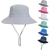 Baby Sun Hat Toddler Summer UPF 50+ Sun Protective Bucket Hat Wide Brim Beach Hats for Baby Boys Girls 0-6 Years