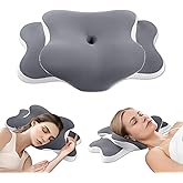 Ergo Pillow for Sleep Apnea, Neck Pain, and Snoring Relief | Cervical Neck Pillow for Side Sleepers | Orthopedic Memory Foam with Ergonomic Support