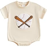 Licupiee Baby Boy Girl Baseball Romper Newborn Bow Basketball Rompers Summer Casual Short Sleeve Embroidery Golf Bodysuits