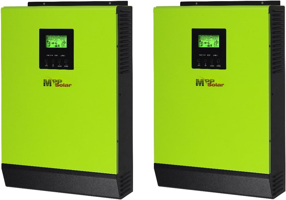 4800w Split phase 110vac 220vac hybrid Solar inverter 24vdc + MPPT solar charger 80A + built in