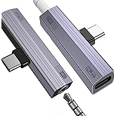 Ganlaila 2 Pack USB C to 3.5mm Audio Adapter 2-in-1 HiFi DAC 100W PD Fast Charging Headphone Jack Widely Compatible for iPhone 15/15 Pro, iPad Pro, Samsung Galaxy, Gaming, Car Aux Gray