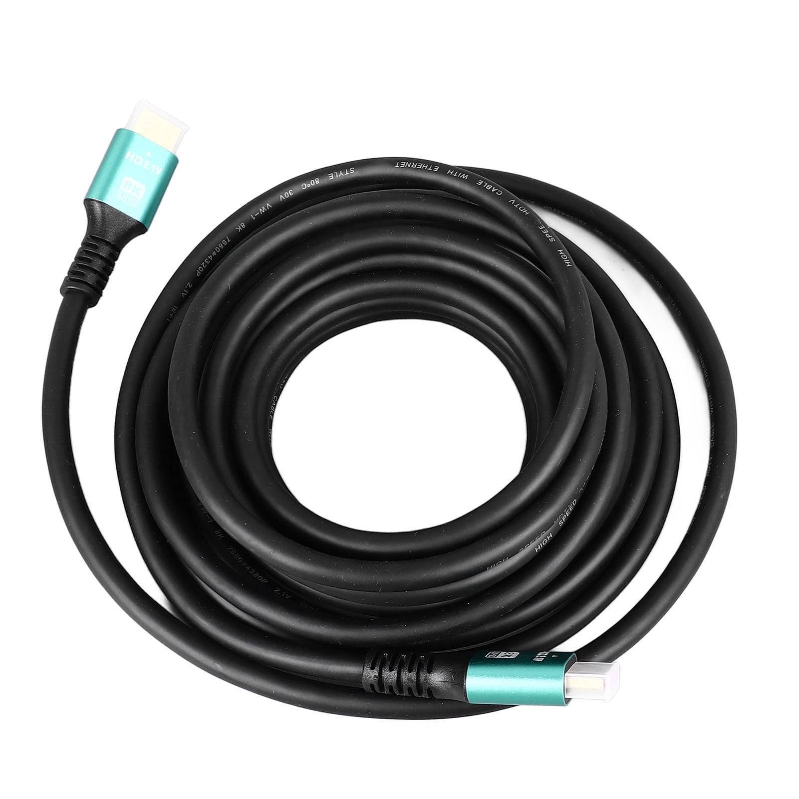 Elprico 8K HD HDMI Cable, 48Gbps 16.4FT 5M Ultra High Speed Cable Braided Cord, High Speed Aluminium Gold Plated HD Cable for Laptop, TV Computer Monitor