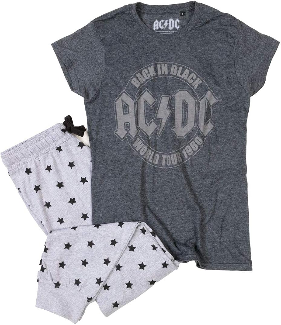 Womens AC DC 1980 Tour Logo Pyjamas