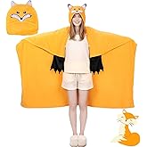 Snowy Owl Wearable Hooded Blanket Adult Gift - Cozy Blanket Hoodie Cape Throw for Women Men, Birthday Holiday Presents