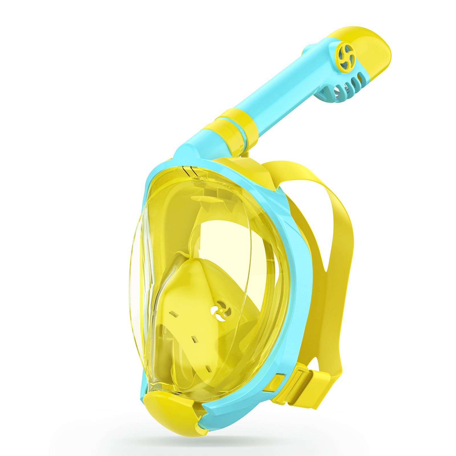 Photo 1 of Greatever Snorkeling Gear for Kids, Ideal Gifts of Kids Snorkel Mask, Macaron Candy Dual Color Full Face Snorkel Mask with Camera Mount, Safe Breathing for Enchanting Travel