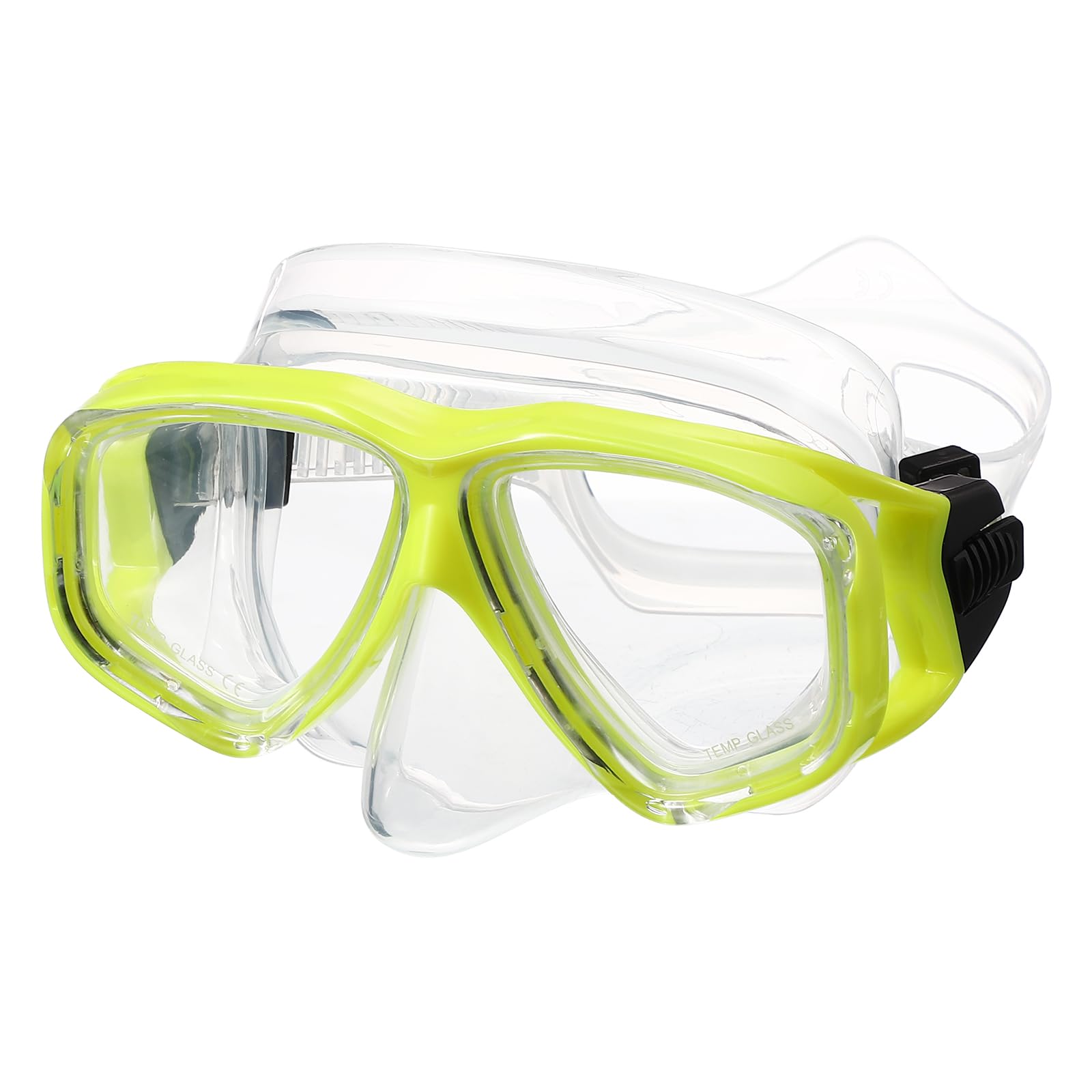 PATIKIL Swim Goggles with Nose Cover, Silicone Scuba Diving Mask Anti-Fog Snorkel Dive Goggles Snorkeling Dive Mask Gear for Youth Junior Adult Scuba Diving, Yellow