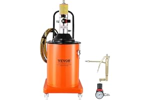VEVOR Grease Pump, 5 Gallon 20L, Air Operated Grease Pump with 13 ft High Pressure Hose and Grease Gun, Pneumatic Grease Buck