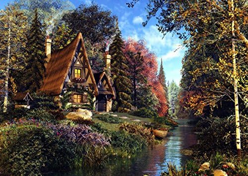 [ Impuzzle ] Fairytale Cottage | 1014 Piece Jigsaw Puzzle for Adults, Teens and Family