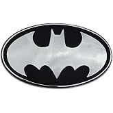NJECT Batman Bat Signal Chrome Color Superhero Car &amp; Truck Emblem 3.8" | Officially Licensed DC Comics, Weatherproof Automotive Grade Plastic, Universal Fit