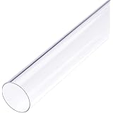 uxcell 2pcs Clear Rigid PVC Pipe 29/32"(23mm) ID x 1"(25mm) x 1.3ft Round Tube Tubing