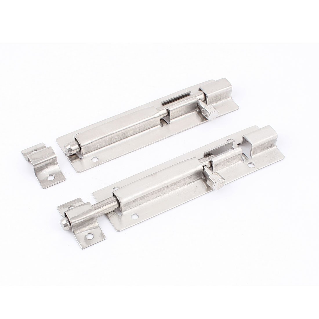 Sourcingmap 4 Inch Length Stainless Steel Door Latch Sliding Lock Barrel Bolt 2pcs