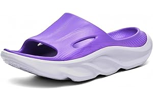 AnyuTech Recovery Slides for Men and Women - Orthopedic Sandals with Arch Support & Thick Cushion, Plantar Fasciitis Slippers, Lightweight Non-Slip Slides for Post-Workout Recovery