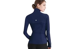 Lock and Love Women's Full Zip-up Yoga Workout Running Track Jacket with Thumb Holes