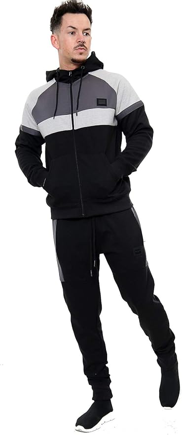 MAX CARTER LONDON Men,s Tech Fleece Interlock Tracksuit Jogging Suit/Gym Wear Style Mantes 