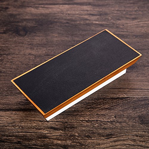 Lumsing Sharpening Stone, Knife Sharpener, Sharpener Knife Stone, Whetstone Sharpener with Non-Slip Bamboo Base & Angle Guide, 1000/6000