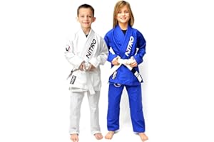 Nitro Fight Wear - Kids Evolution Brazilian Jiu Jitsu Gi | Lightweight | IBJJF Approved Kids BJJ Gi (Belt not included)