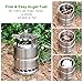 Eleloveph Wood Burning Portable Camping Stove,Outdoor Backpacking Hiking Stove, Lightweight Stainless Steel Alcohol Camp Stove