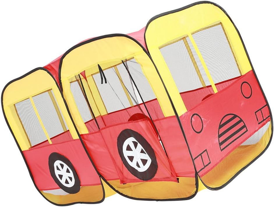63'' Pop Up Bus Car Play Tent Hut for Kids Outdoor Indoor Play Houses Game Nursery Playpen Waterproof Car Play House Castle Tent Toy Baby Infant Christmas Gift