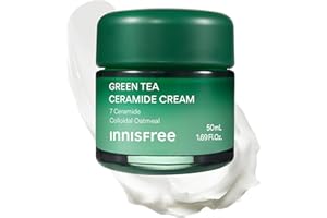 innisfree Green Tea Ceramide Cream, Hydrating Rescue Cream for Dry, Sensitive, and Eczema Prone Skin