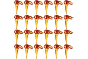 Tofficu 50Pcs Olympic Torch Prop, 18 Inches Fun Inflates Torch, Olympic Themed Party Decorations, Fake Olympic Torch for Medieval Luau Party Sports Competitions Stage Performance Props