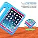 HDE Case for iPad 9.7-inch 2018/2017 Kids Shockproof Bumper Hard Cover Handle Stand with Built in Screen Protector for New Apple Education iPad 9.7 Inch (6th Gen)/5th Generation iPad 9.7 Blue/Pink