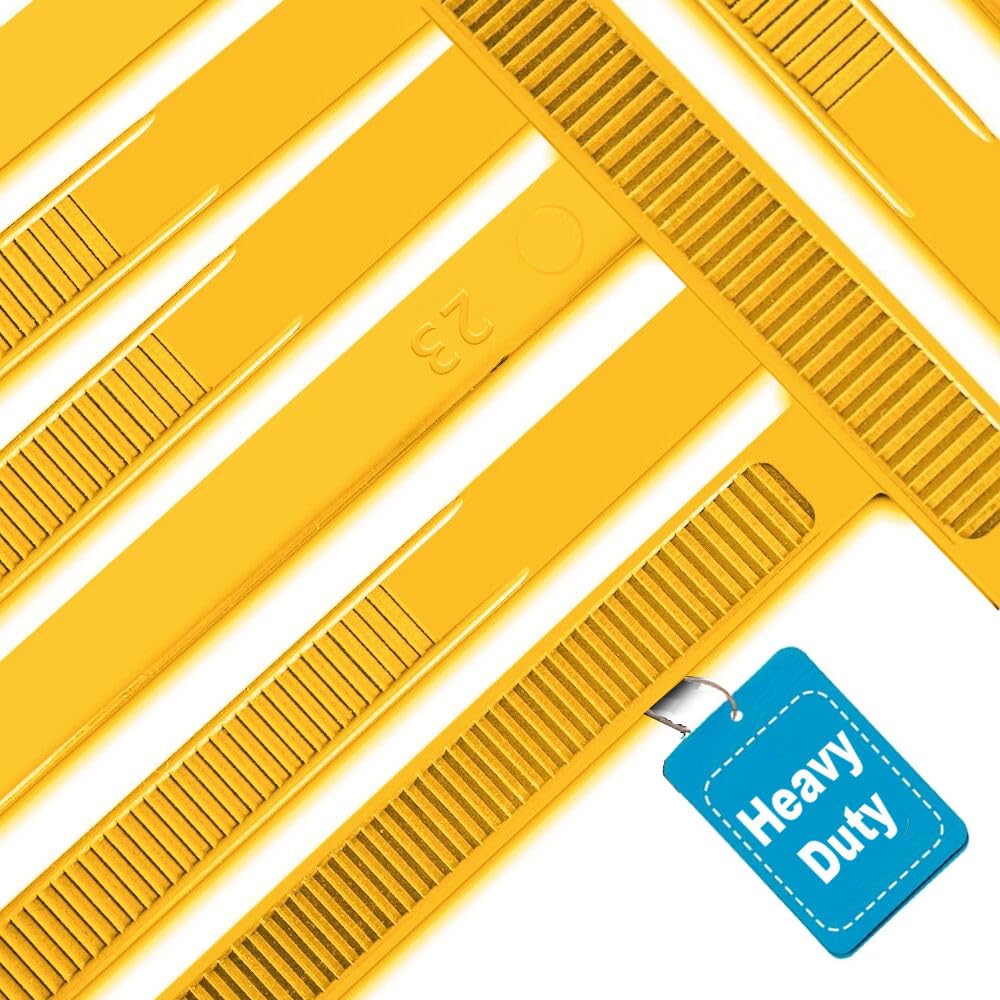 Cable Ties,300mm×7.6mm Heavy Duty with 70 kg Tensile Strength Large UV Resistant Strong Nylon Cable Zip Ties(100 Pieces),Yellow