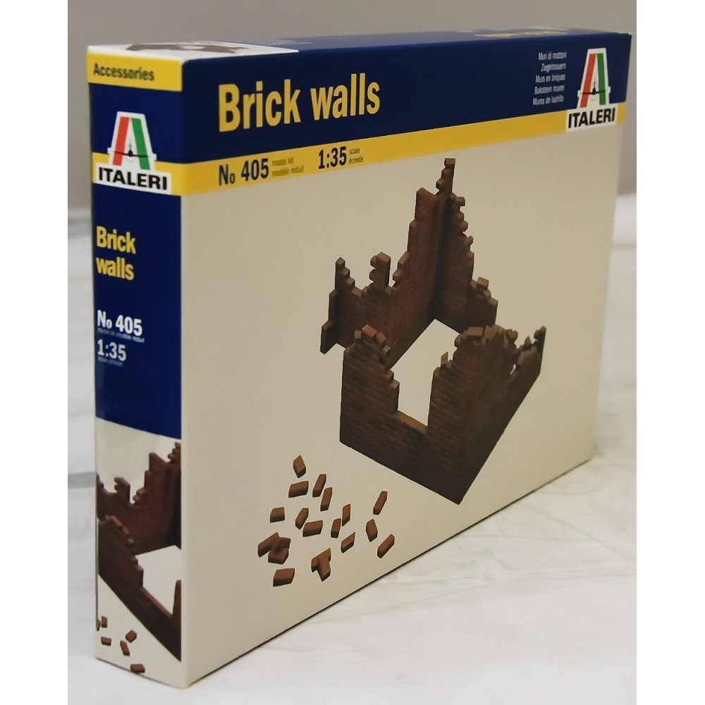 Italeri 0405S - Brick Walls, Red/Excursion, Plain (Getaway Solids), 1:35