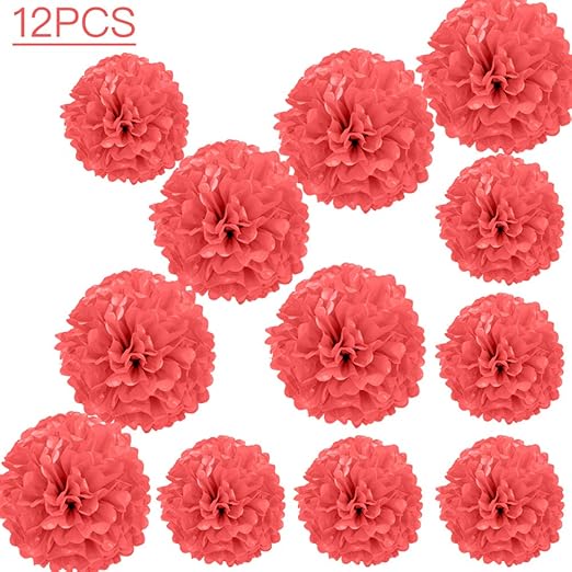 Amazon Com Zooyoo Hanging Tissue Paper Pom Poms Decorations For