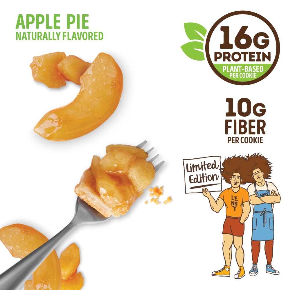 Lenny & Larry's The Complete Cookie, Apple Pie, 16g Plant Protein, Vegan, Non-GMO, 4 Ounce Cookie (Pack of 12)