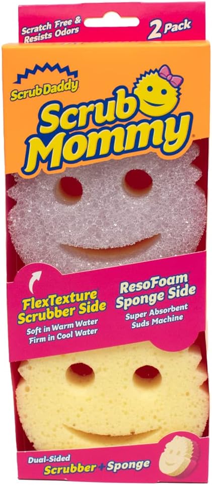 Scrub Daddy Scrub Mommy Dual Sided Non Scratch Sponge Violet Twin Pack