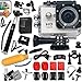 KoolCam AC200 HD 1080p Waterproof ACTION Camera / Camcorder for KIDS and Adults with a Super 140 degree Wide angle Lens KIT Includes: Handheld Extendable MONOPOD Pole + Hermetically Sealed Floating Bobber + Adjustable Bike Mount + Long Life Battery + USB Charging Cable + Adjustable Tripod Mount + 2 Adhesive Flat Stickers / Flat Surface Mounts + 2 Adhesive Curved Stickers / Curved Surface Mounts + Assorted Camera Mounts / Clips + Lens Cap Keeper + Memory Card Wallet Holder + Mini Table Tripod + Lens Cap Keeper + 2 Screen Protectors + Deluxe Cleaning Kit + Ultra Fine HeroFiber Cleaning Cloth