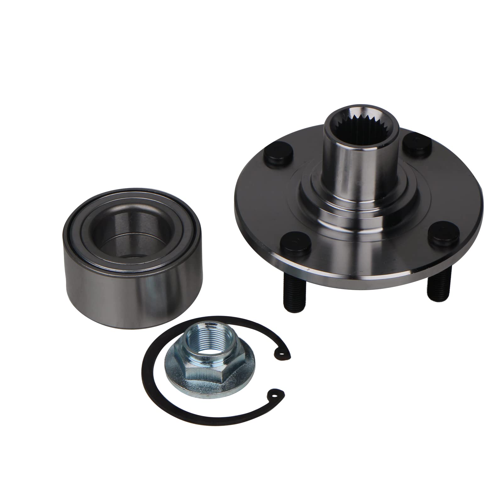 Photo 1 of ***BIG ROUND PIECE IS MISSING***KUSATEC 518510 Front Wheel Bearing and Hub Assembly Compatible with Ford Focus 2000-2011, 4 Lug Bolts***BIG ROUND PIECE IS MISSING***