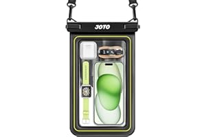 JOTO [IP68 Floatable Large Floating Waterproof Phone Pouch Up to 10", Underwater Phone Case Cellphone Dry Bag for iPhone 17 16 15 14 13 12 11 Pro Max Xs Max XR X 8 7 Plus SE/Galaxy S24 S23 S22 -Black
