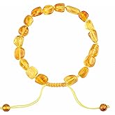 ELEGAMBER Baltic Amber raw Bracelet Gift Set -100% Certified and Authentic Premium Quality Raw Baltic Amber-True amber stone beads