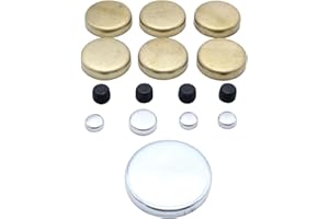 TERIZGER 15 PCS/Set Freeze Plug Kit Brass Expansion Plug Kit MPE-108BR Compatible with Ford Small Block Windsor Engines 255ci 260ci 289ci 302ci 351ci 1962-2001