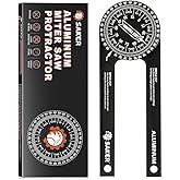 Saker Miter Saw Protractor 7-Inch Aluminum Protractor Angle Finder Black | Featuring Precision Laser,Inside &amp; Outside Miter Angle Finder for Carpenters, Plumbers and All Building Trades