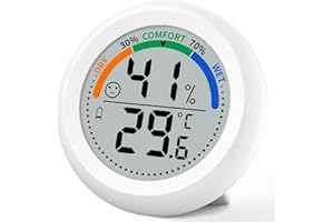 Budsom Digital Indoor Room Thermometer Hygrometer — Accurate Temperature Humidity Sensor with Comfort Indicator, ℃/℉ Switch f