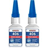 406 Super Glue Instant Adhesive Clear 20g Suitable for Plastics and Rubbers 2 Pack