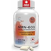Live 5AM NMN Supplement 600mg | 60 Capsules 99% High Purity Nicotinamide Mononucleotide, Source of Vitamin B3, NAD+ Precursor